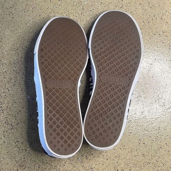 Puma Soft Foam Black & White Abstract Striped Canvas Slip On Sneakers sz 8.5 - Picture 9 of 11